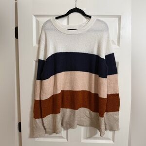 Ava & Viv Colorblock Crew Neck Sweater